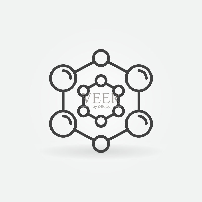 化学分子式概念抽象细线图标图标素材