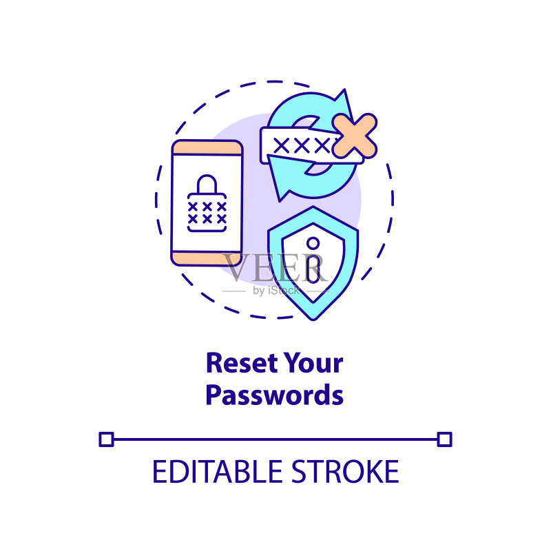 重置密码概念图标图标素材