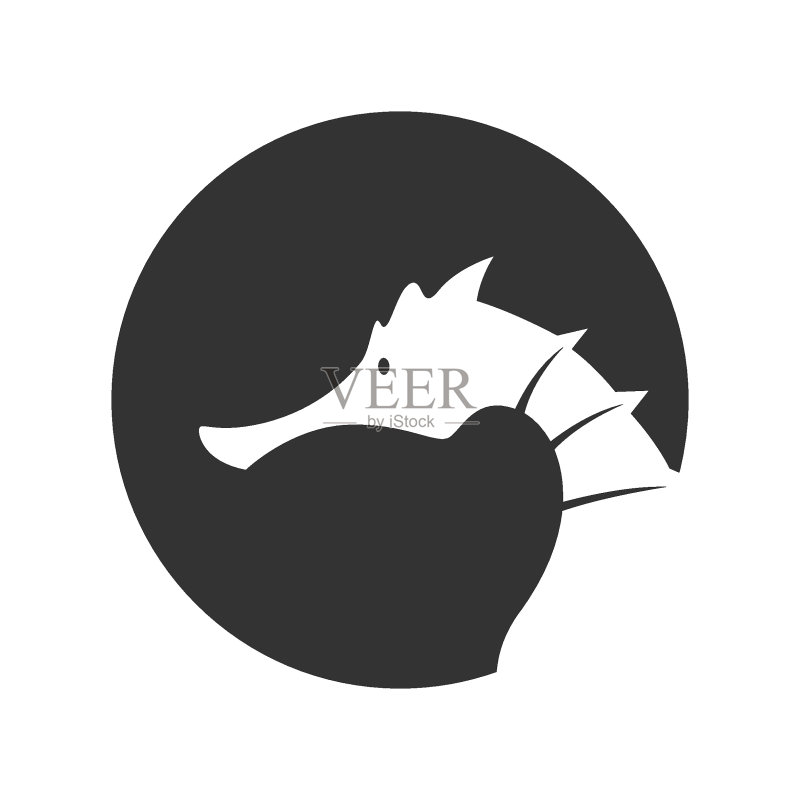 海马图标logo设计插画图标素材