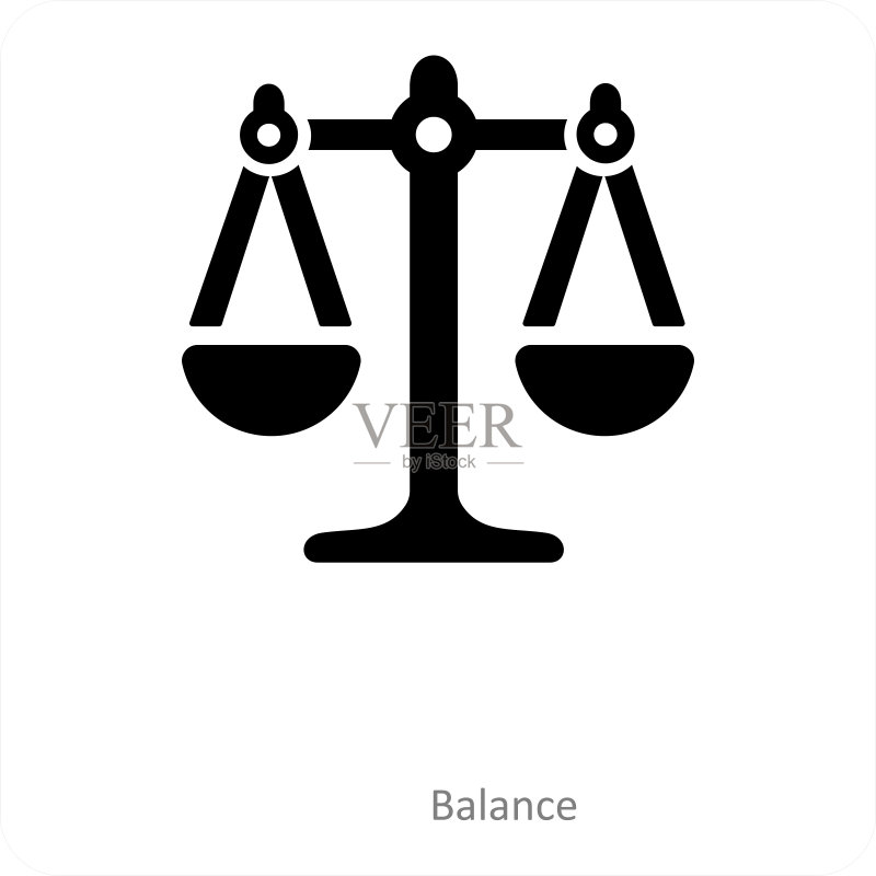平衡与GDPR图标概念图标素材