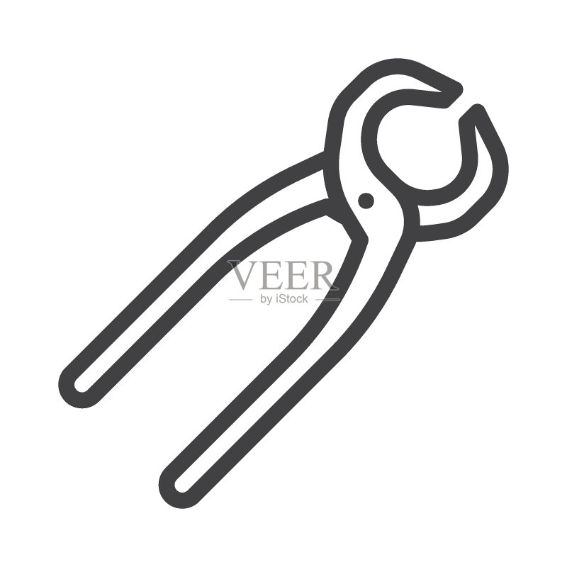 木匠钳子线条图标图标素材