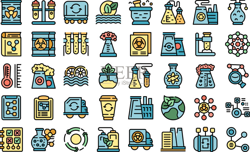 生物站图标扁平化设计图标素材