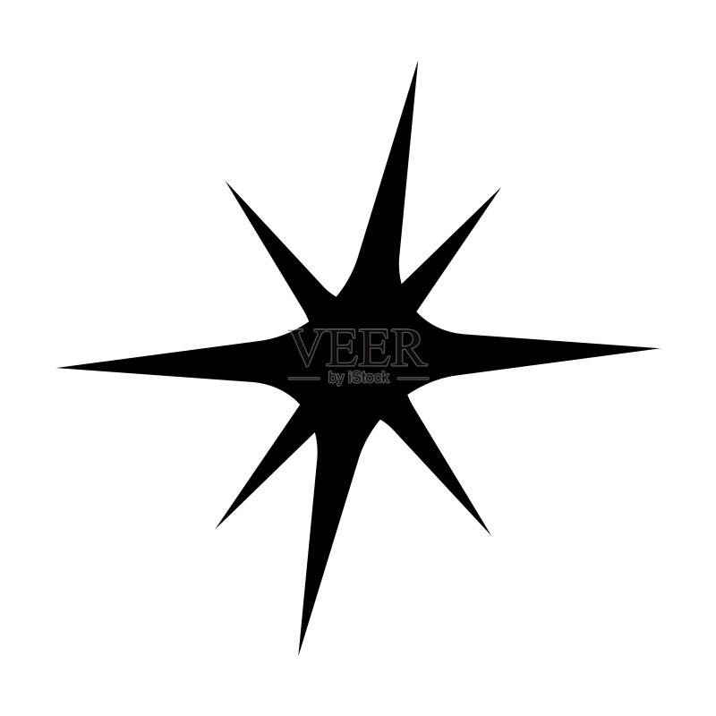 闪耀图标:干净的星星图标素材