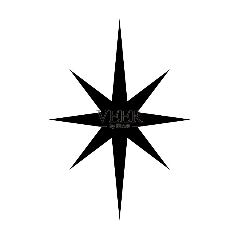 闪耀图标:干净的星星图标素材