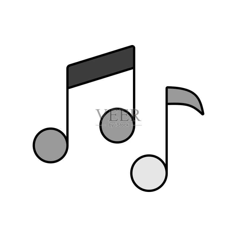 音乐符号歌曲旋律矢量图标图标素材
