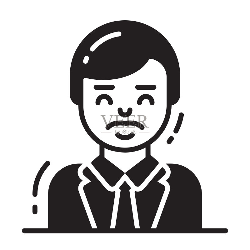 商务人士图标,单头像矢量图图标素材