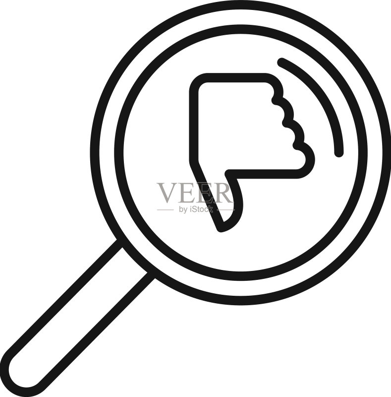 搜索不喜欢图标轮廓社交媒体图标素材