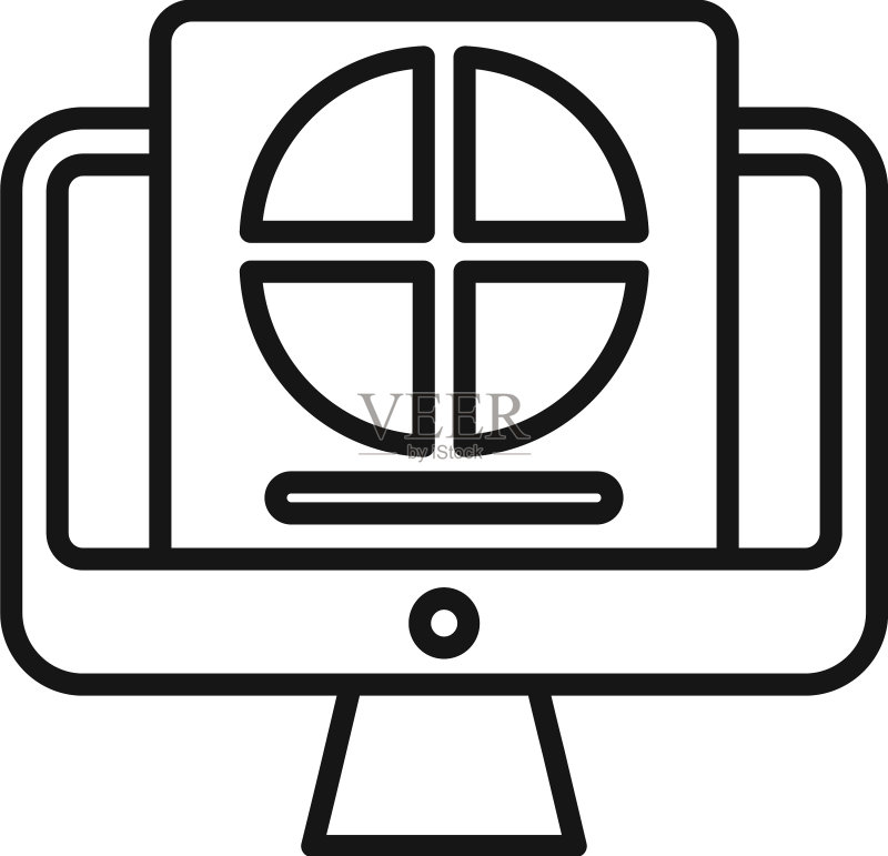 分段图表轮廓市场目标图标素材