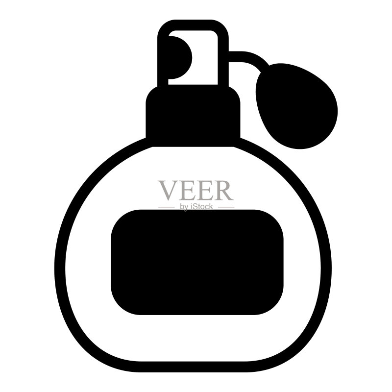 黑色香水瓶香氛图标图标素材