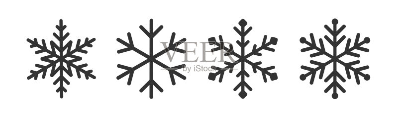 雪花矢量图标合集:雪花图标logo矢量图标图标素材