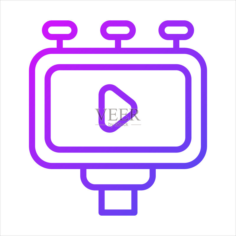 圣诞快乐主题banner轮廓图标图标素材