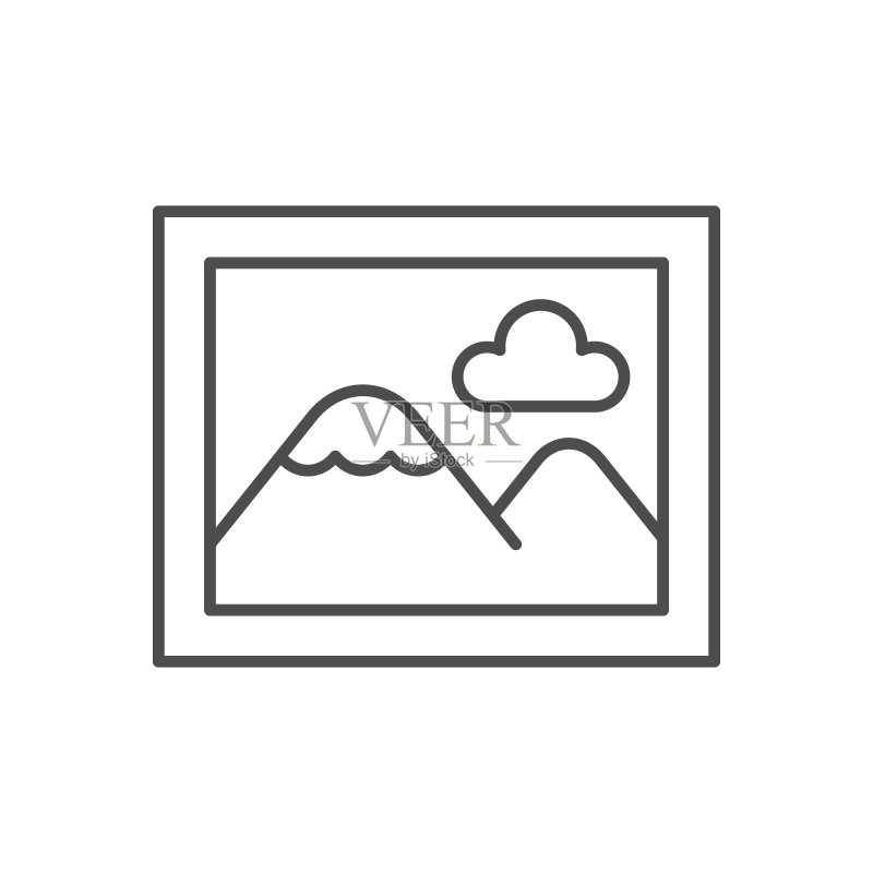 风景图片线条轮廓图标图标素材