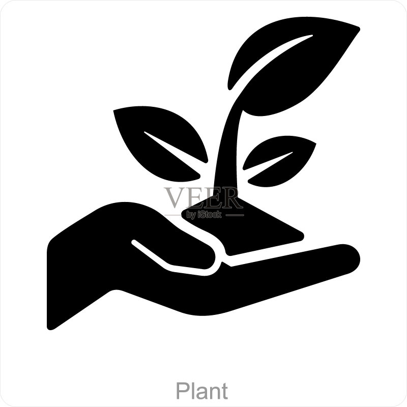 植物与自然图标概念图标素材