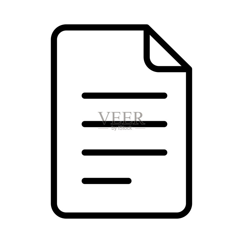 纸张图标隔离扁平设计矢量图图标素材