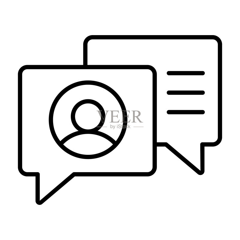 现代社交沟通图标图标素材