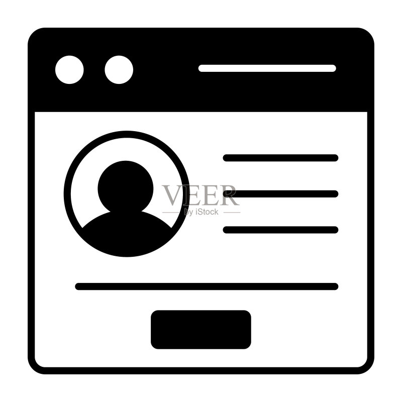 个人资料页面图标现代插图图标素材