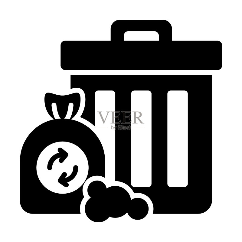垃圾图标现代概念设计,优质矢量插图概念。矢量符号。图标素材
