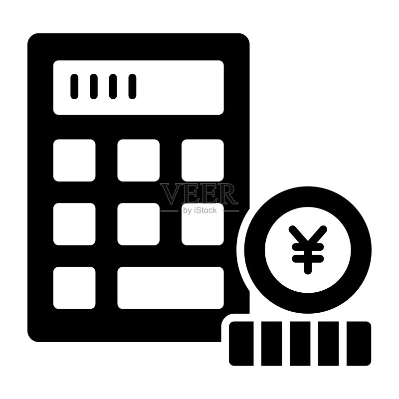 现金货币计算,优质矢量概念字形图标图标素材
