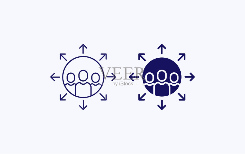 用户群组,人员联盟营销矢量图标图标素材