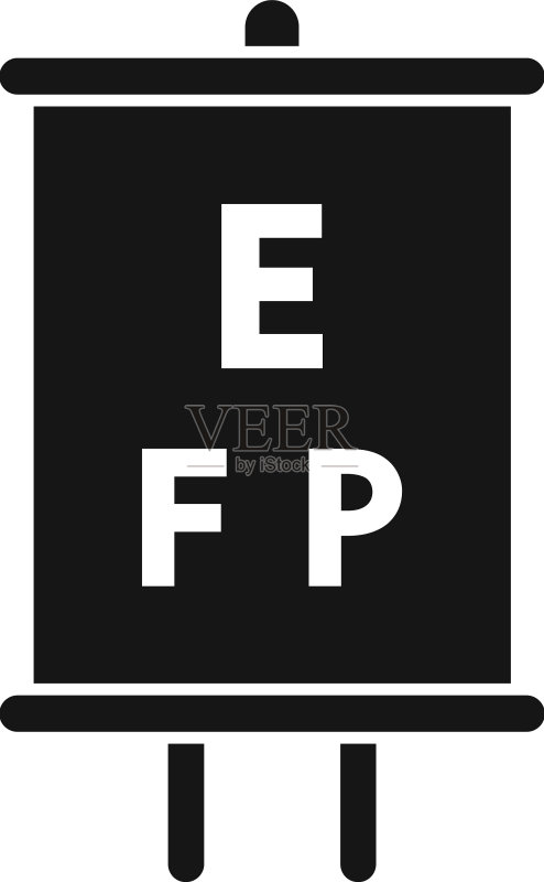 视力检查banner图标简约光学诊所图标素材