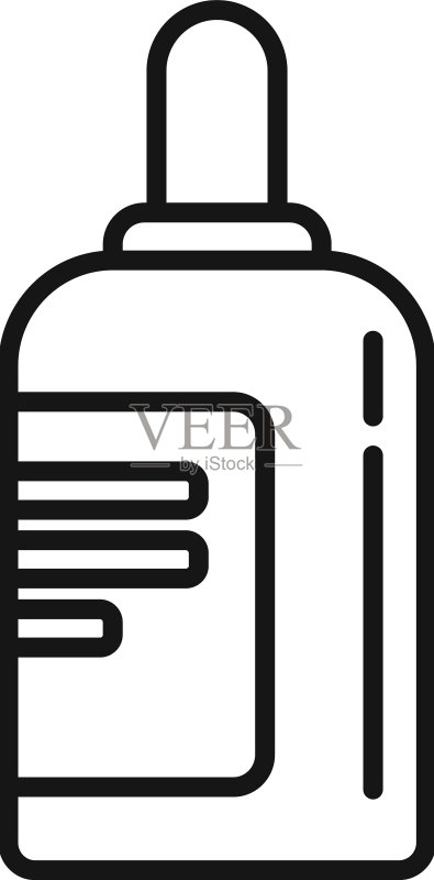 眼睛瓶子图标轮廓眼睛测试图标素材