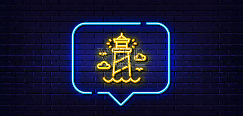 灯塔线图标烽火台标志图标素材