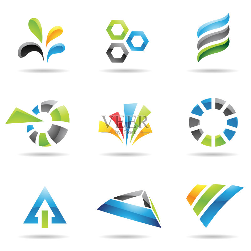 彩色光面抽象Logo图标图标素材