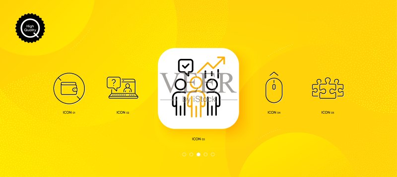 拼图、钱包和向上滑动细线图标。适用于Web应用程序、打印。矢量图图标素材