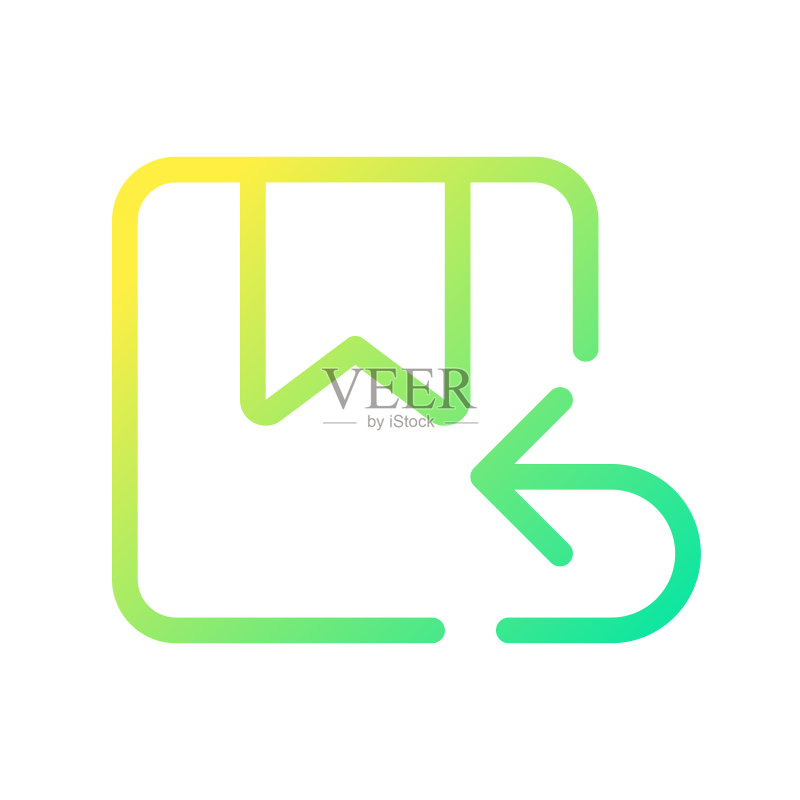 退货包裹像素完美渐变线性UI图标图标素材