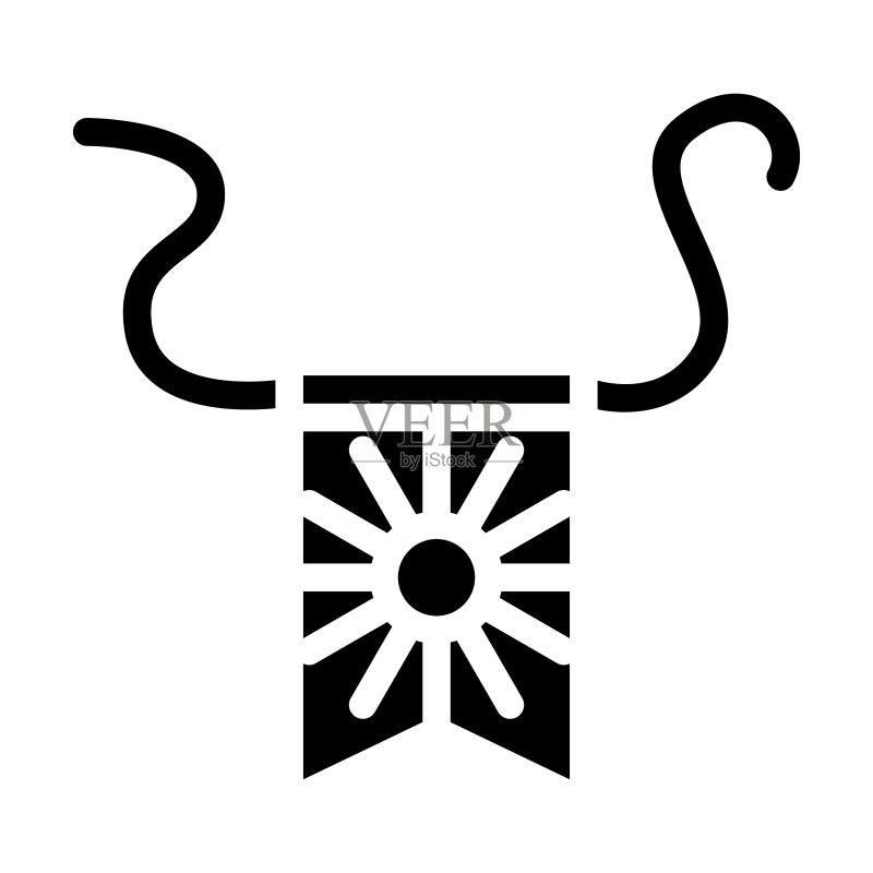 三角旗地图标志字形图标矢量图图标素材