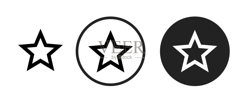 星星边框图标多系列图标素材