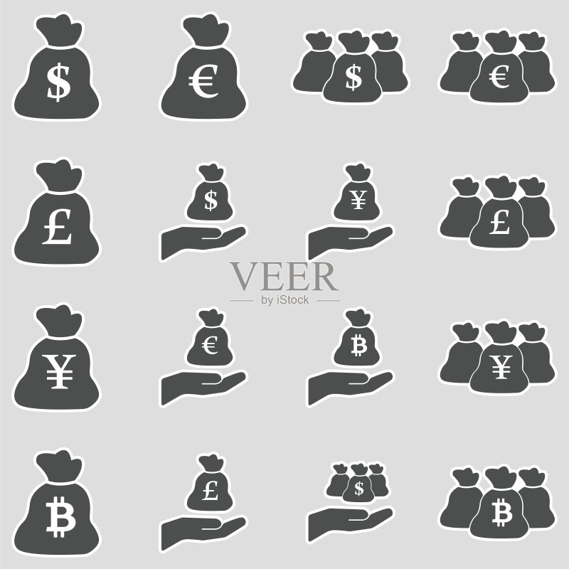钱袋图标贴纸设计矢量素材图标素材