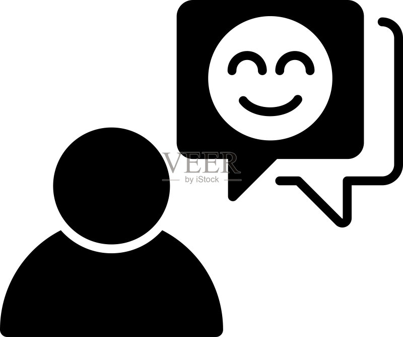 笑脸图标:快乐心情聊天表情符号图标素材