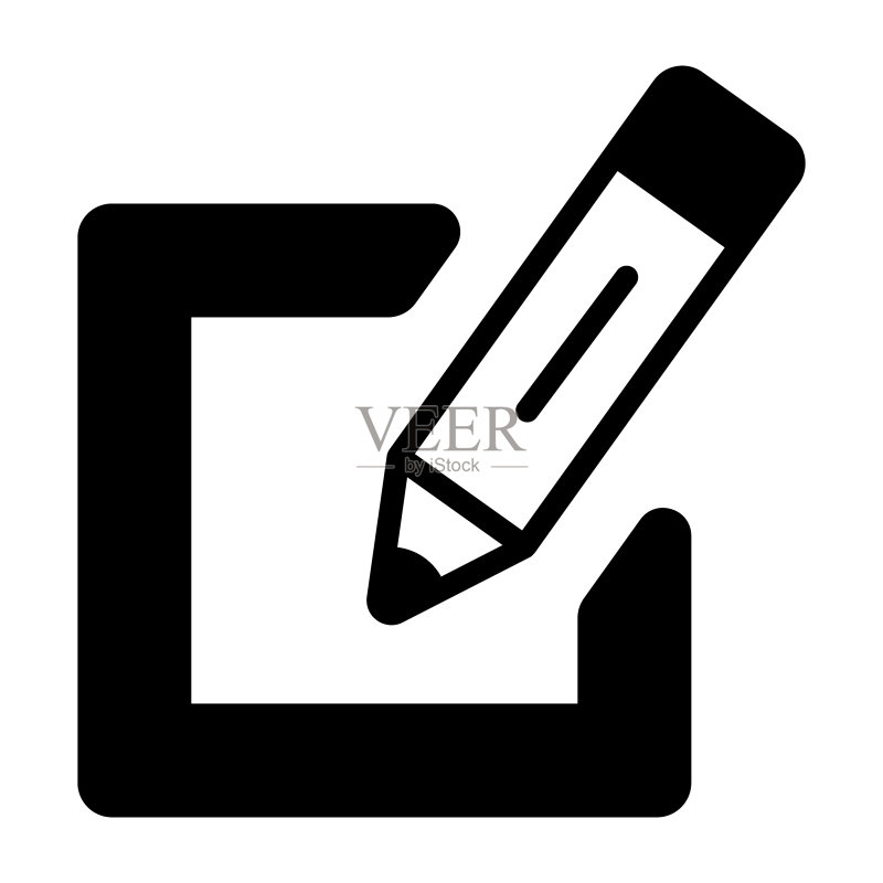编辑图标用户界面作为简单标志图标素材