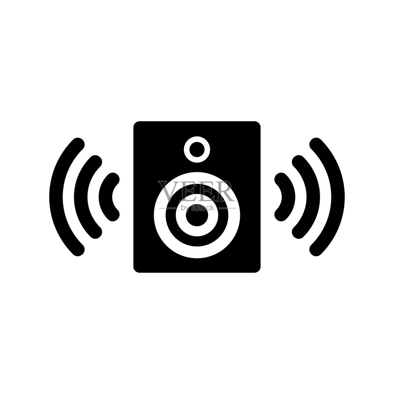 扬声器电气盒黑色矢量图标图标素材