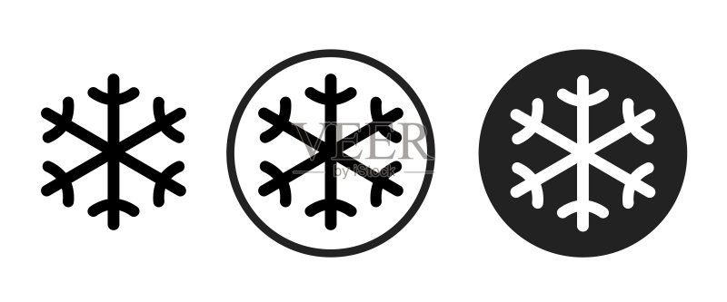 雪花图标集(网站、电脑和手机)图标素材