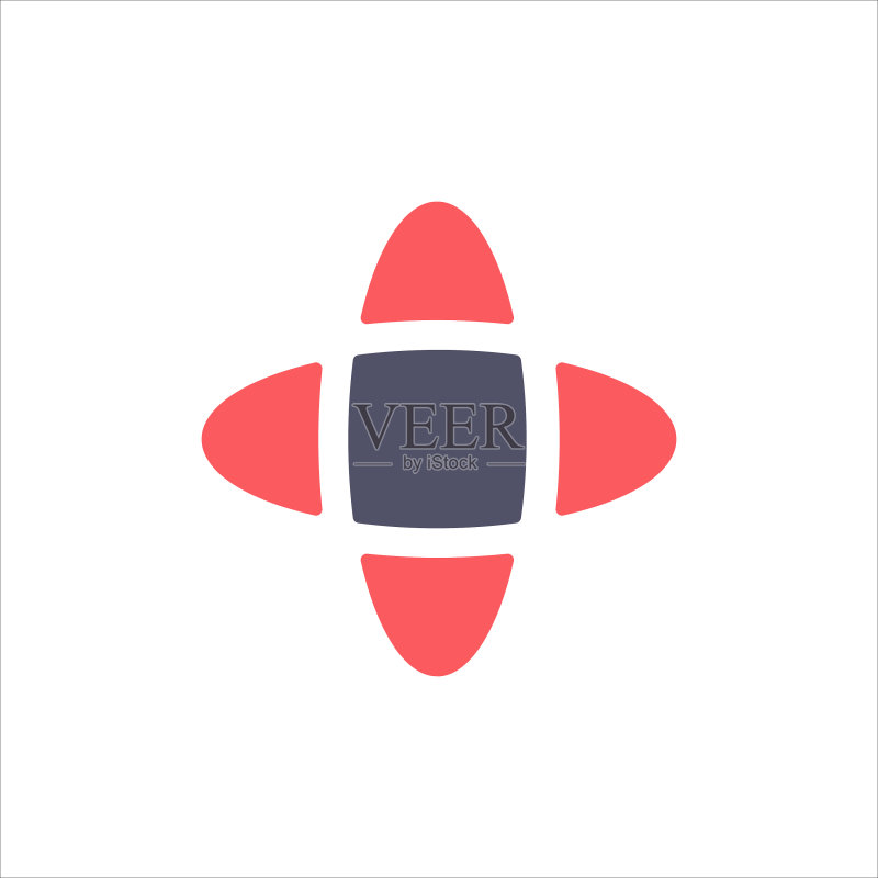 四个方向的logo模版素材图标素材