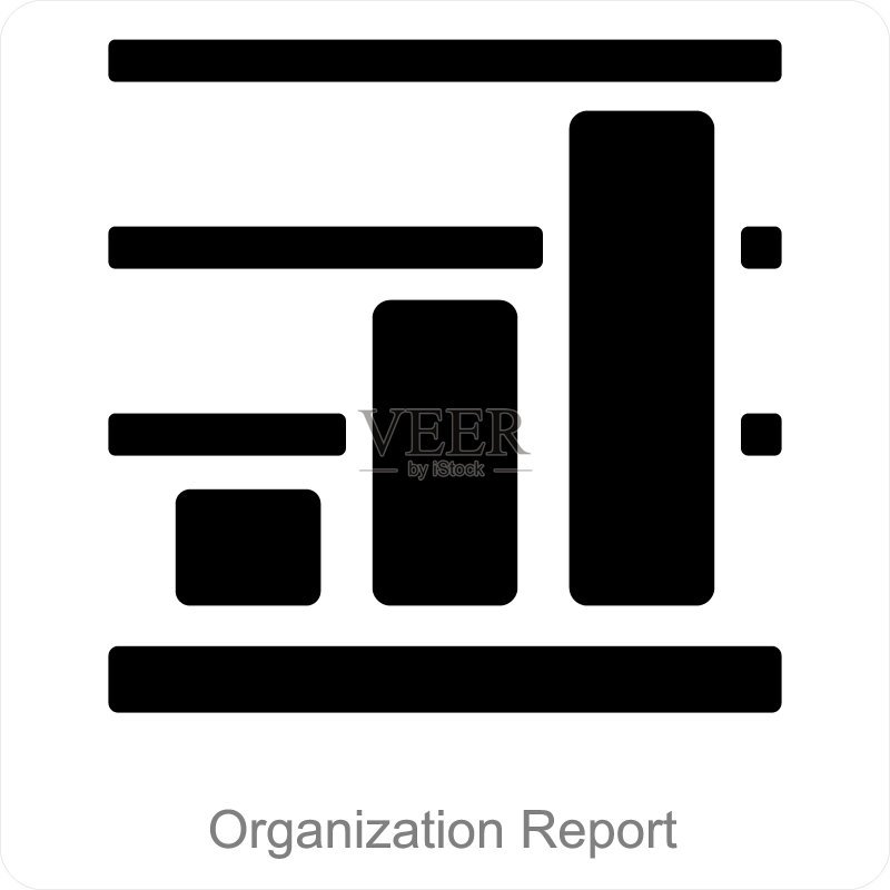 组织报告和图表图标概念图标素材