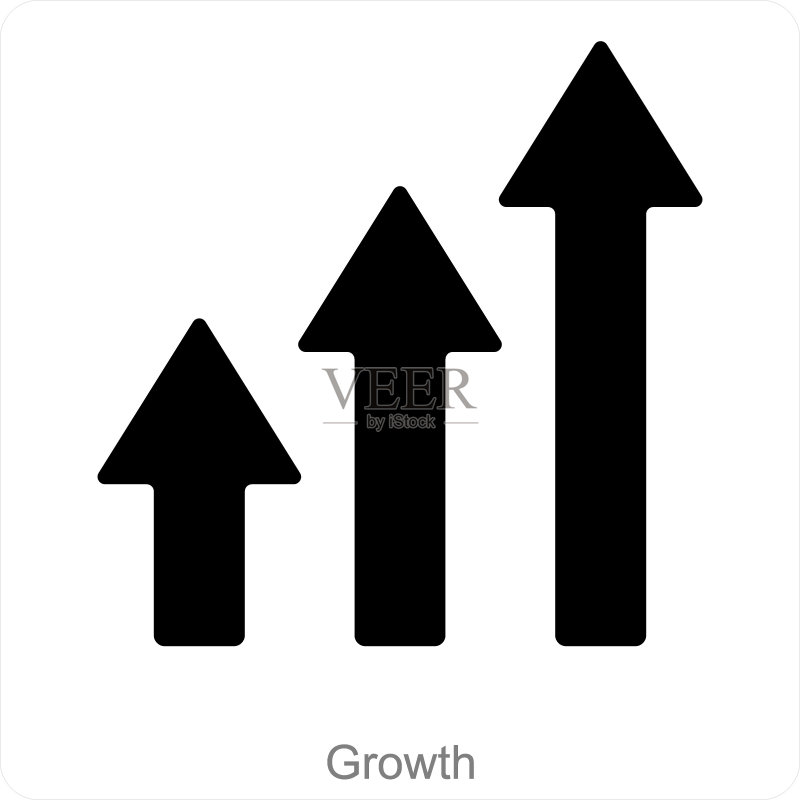 增长与图表图标概念图标素材