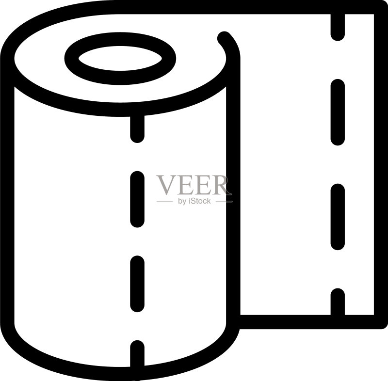 卫生纸图标轮廓图标素材
