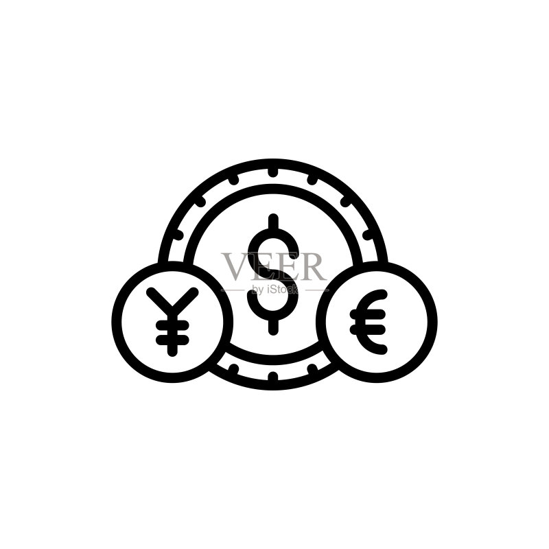 矢量货币图标.标志图标素材