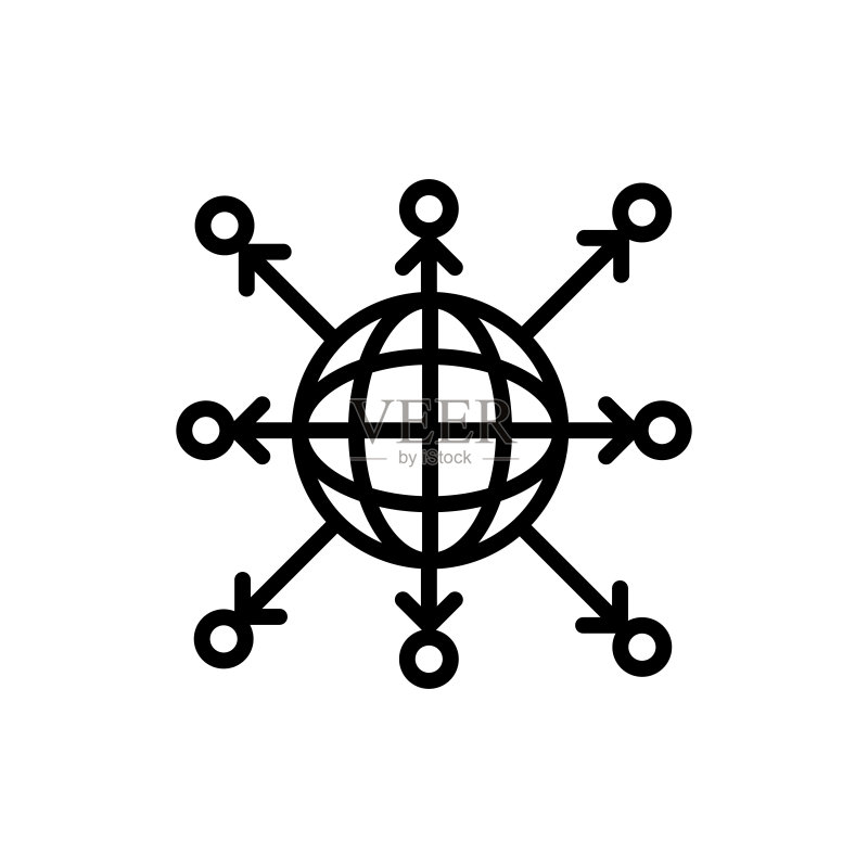矢量去中心化图标图标素材