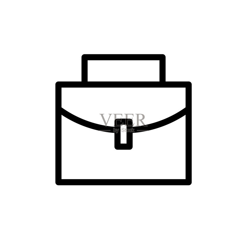 简约公文包图标或商务包图标素材