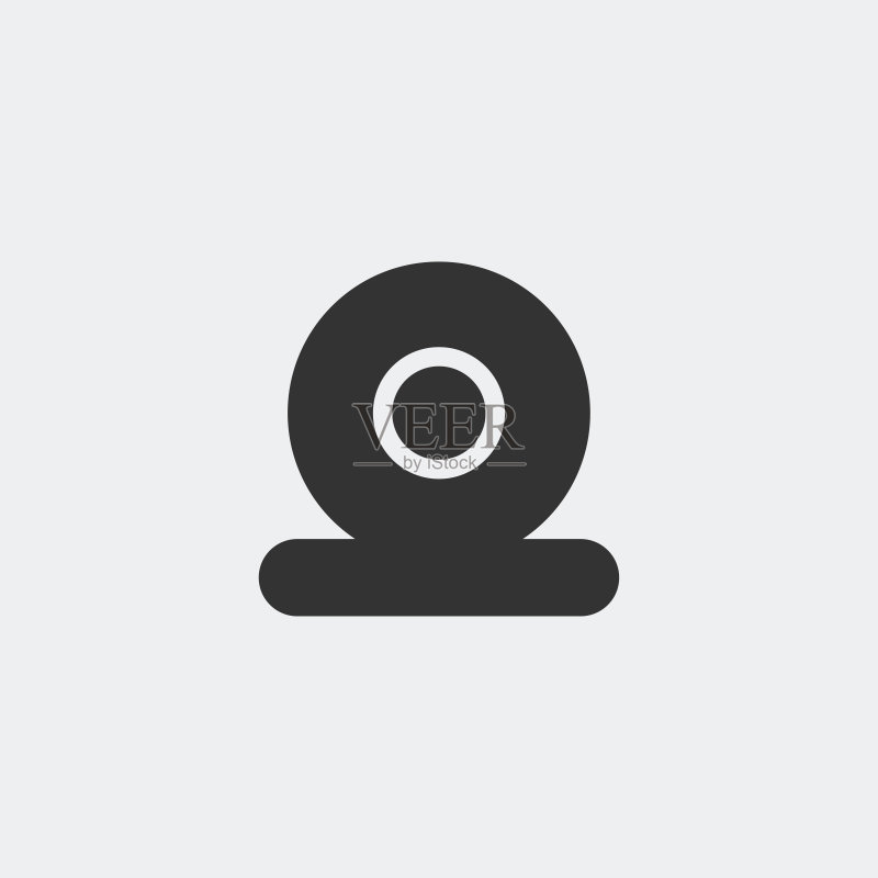 Web摄像头图标插图孤立矢量符号图标素材