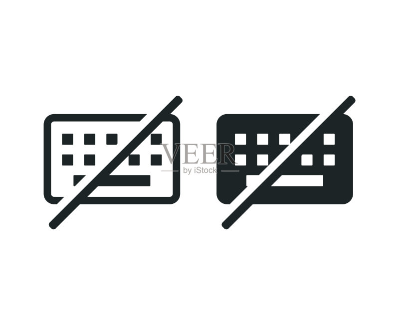 没有键盘图标,矢量插画图标素材