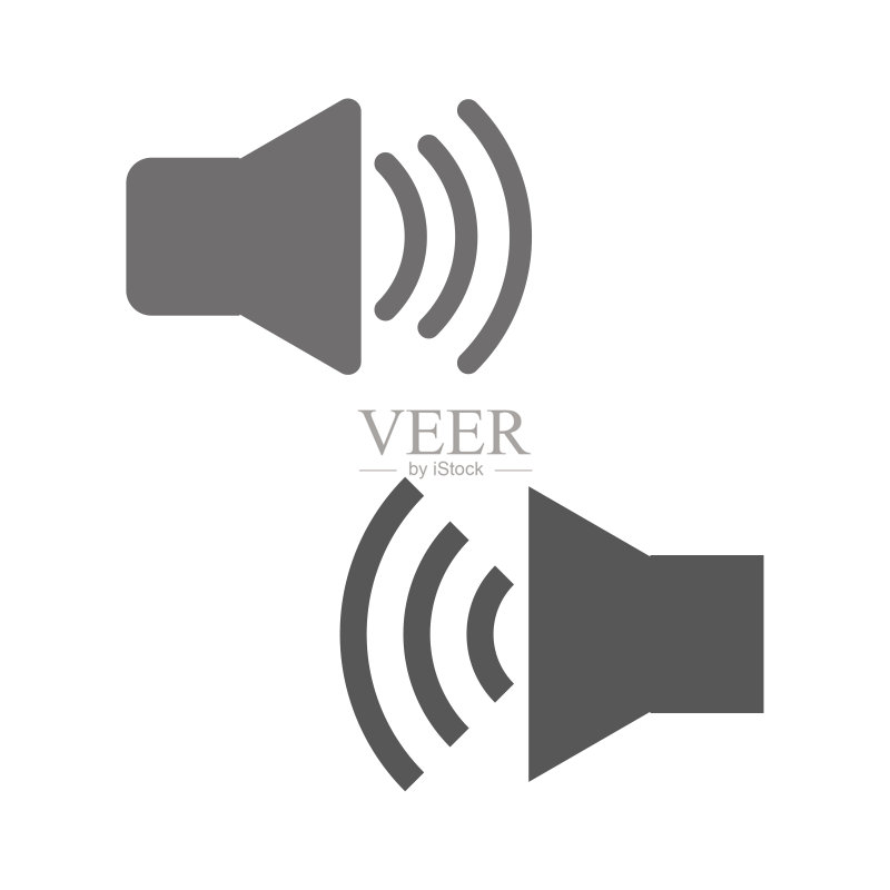 扬声器图标,电脑界面,扩音器矢量插画图标素材