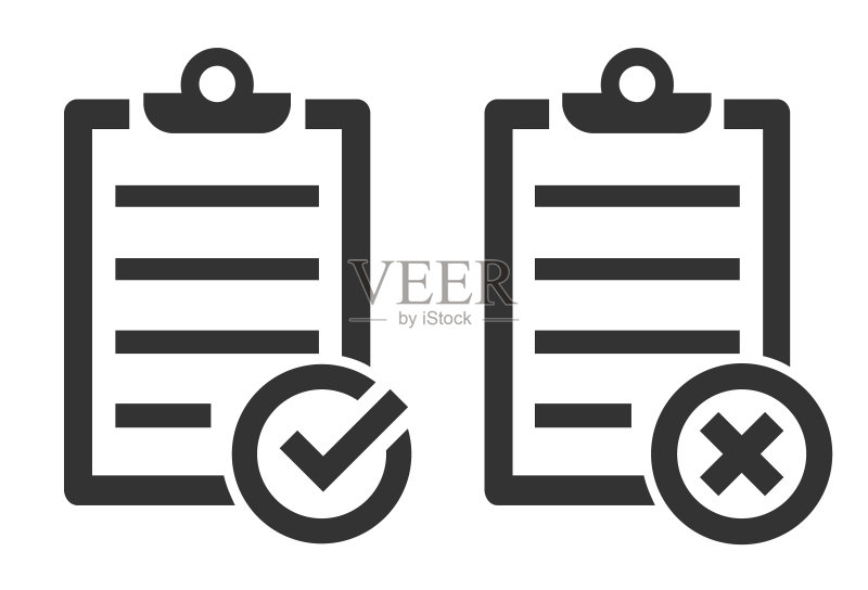 清单图标已隔离。矢量图。图标素材