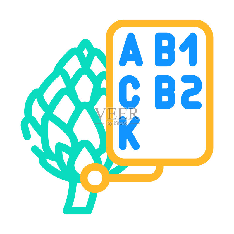 洋蓟维生素彩色图标矢量素材图标素材