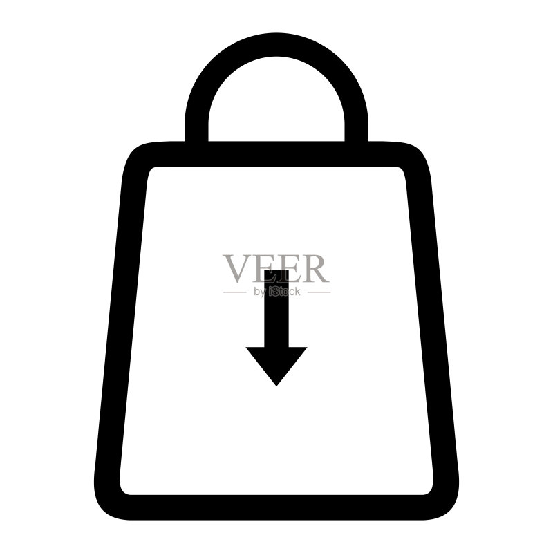 购物袋图标矢量图图标素材