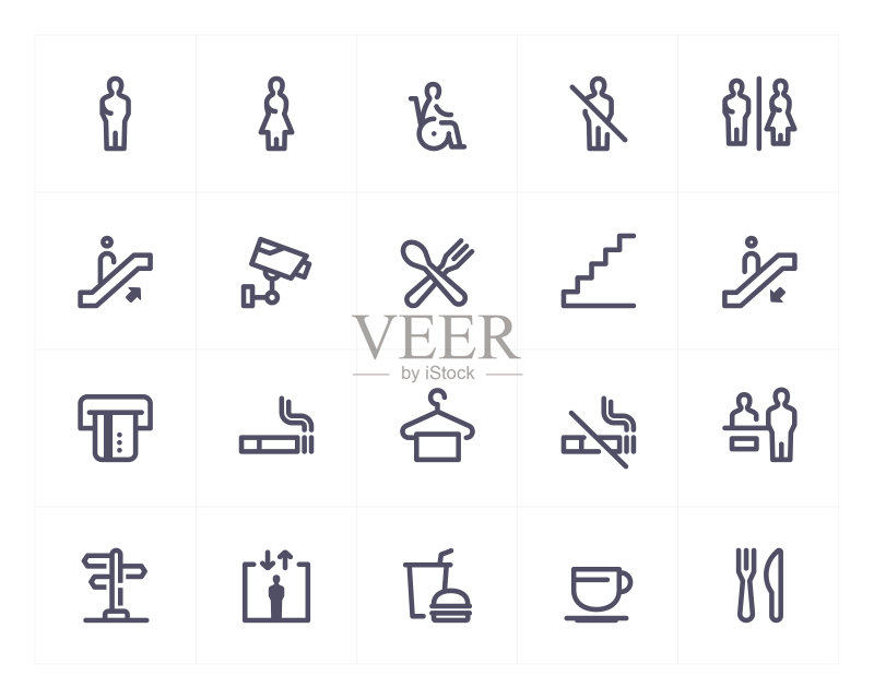 服务系列图标。白色背景矢量图。像素完美。图标素材